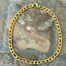 SANITY JEWELRY® 22 inches Necklace - Figaro - Custom - Gold - 1/4" Wide - FN05