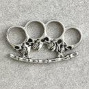 Sanity Jewelry 4 Finger Skull Ring Large - Pick A Color - FFSR123