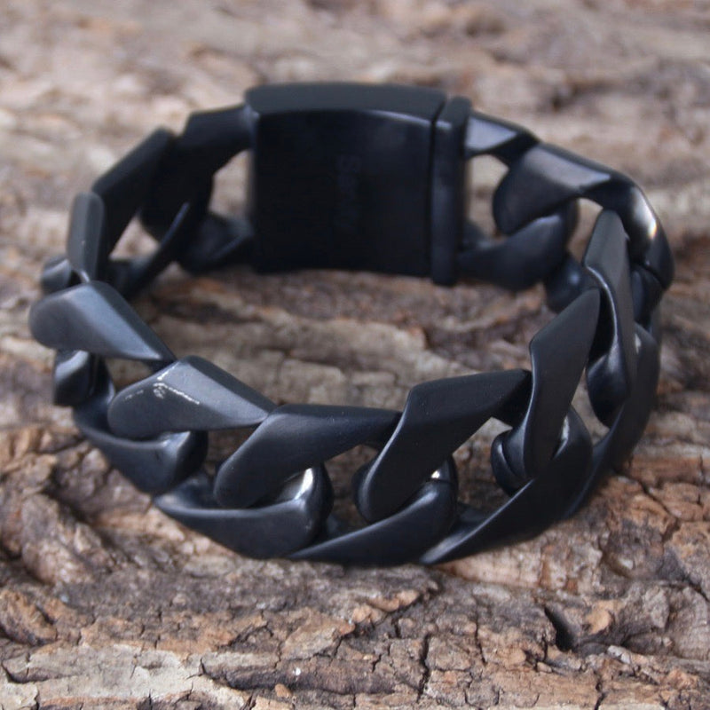 Sanity Jewelry Bracelet Bagger Bracelet - Matte Black - 1" Wide - The Custom - B21
