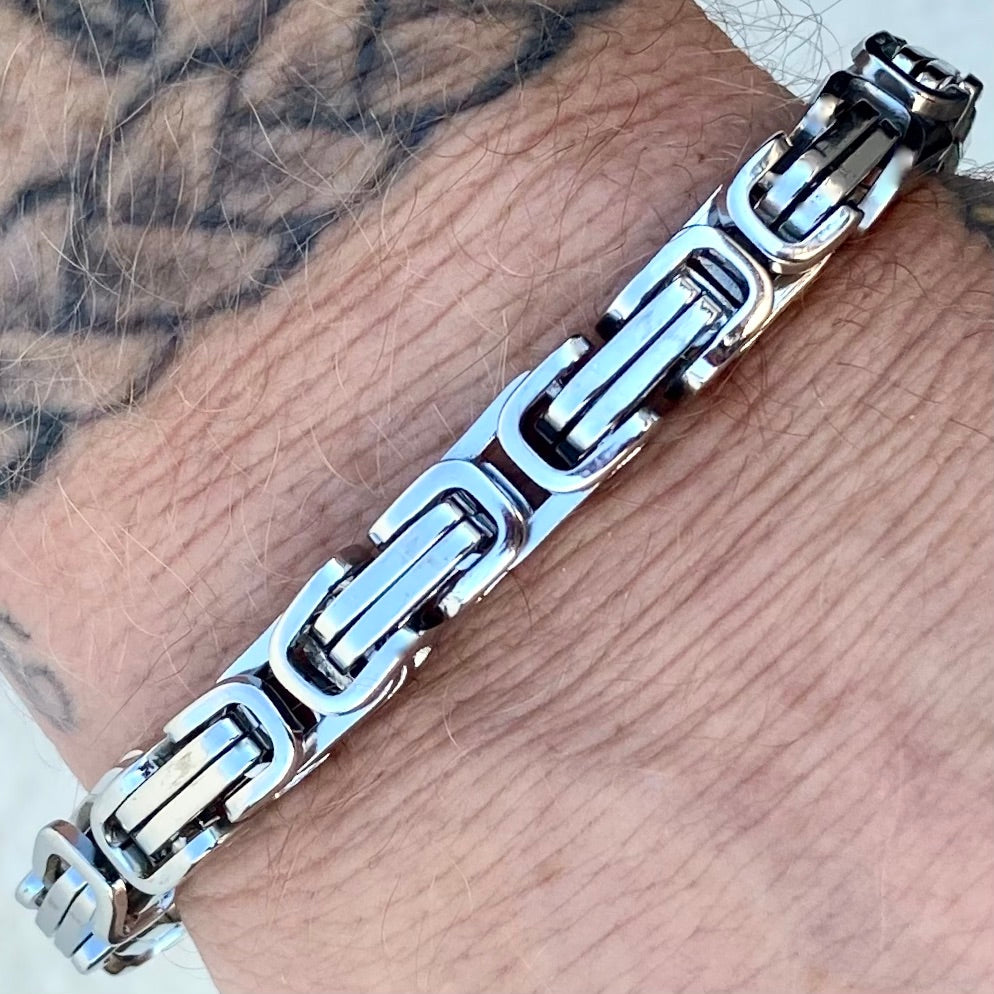 Daytona Bracelet- Silver - Deluxe - 1/4 inch wide - B44