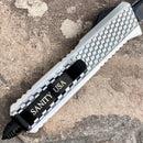 SANITY JEWELRY® D2 Steel 5.5" Frank Nitti - "Prohibition Series" - Double Sided Serrated Chrome - SCDR