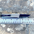 SANITY JEWELRY® D2 Steel 5.5" Frank Nitti - "Prohibition Series" - Double Sided Serrated Chrome - SCDR