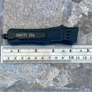 SANITY JEWELRY® D2 Steel 7” Frank Nitti Small - "Prohibition Series" - Double Sided Serrated Flag - SFDBS