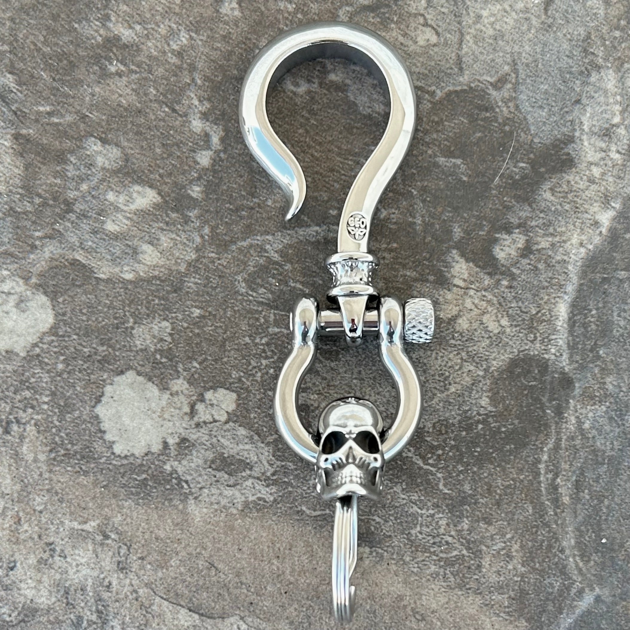 Belt Clip / Clasp - Skull - Polished - Upgrade Your Wallet / Key Chain
