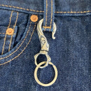 Sanity Jewelry Key Clasp Belt Clip / Clasp - Scrollwork Skull - Polished - Upgrade Your Wallet / Key Chain - WCC-19