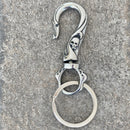 Sanity Jewelry Key Clasp Belt Clip / Clasp - Scrollwork Skull - Polished - Upgrade Your Wallet / Key Chain - WCC-19