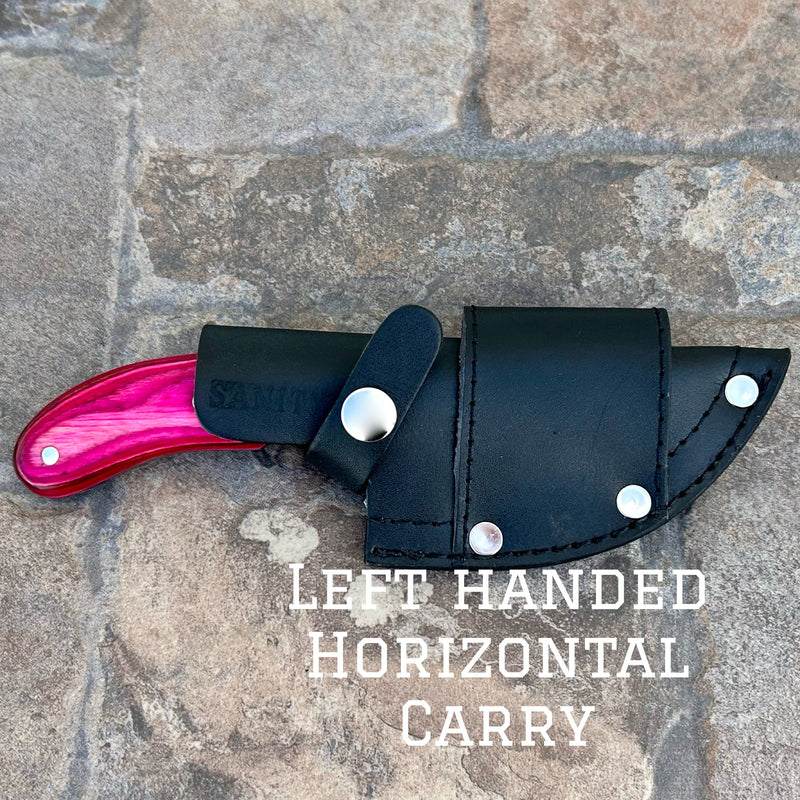 SANITY JEWELRY® Left Handed Horizontal Frank James - Pink Wood - Horizontal & Vertical Carry - 7 inches - FJ006