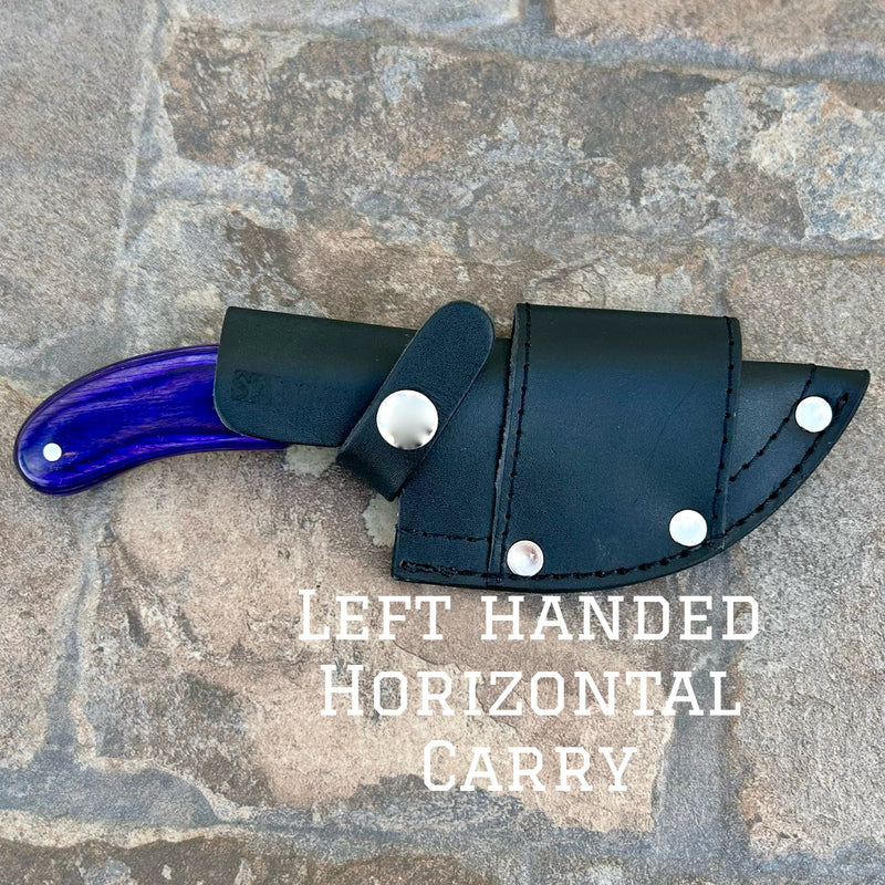 SANITY JEWELRY® Left Handed Horizontal Frank James - Purple Wood - Horizontal & Vertical Carry - 7 inches - FJ007