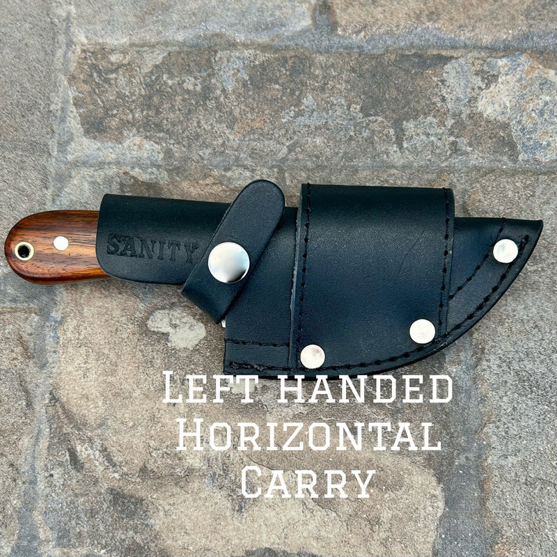 Sanity Jewelry Left Handed Horizontal Jesse James - Rosewood - D2 Steel - Horizontal & Vertical Carry - 7 inches - JJ007