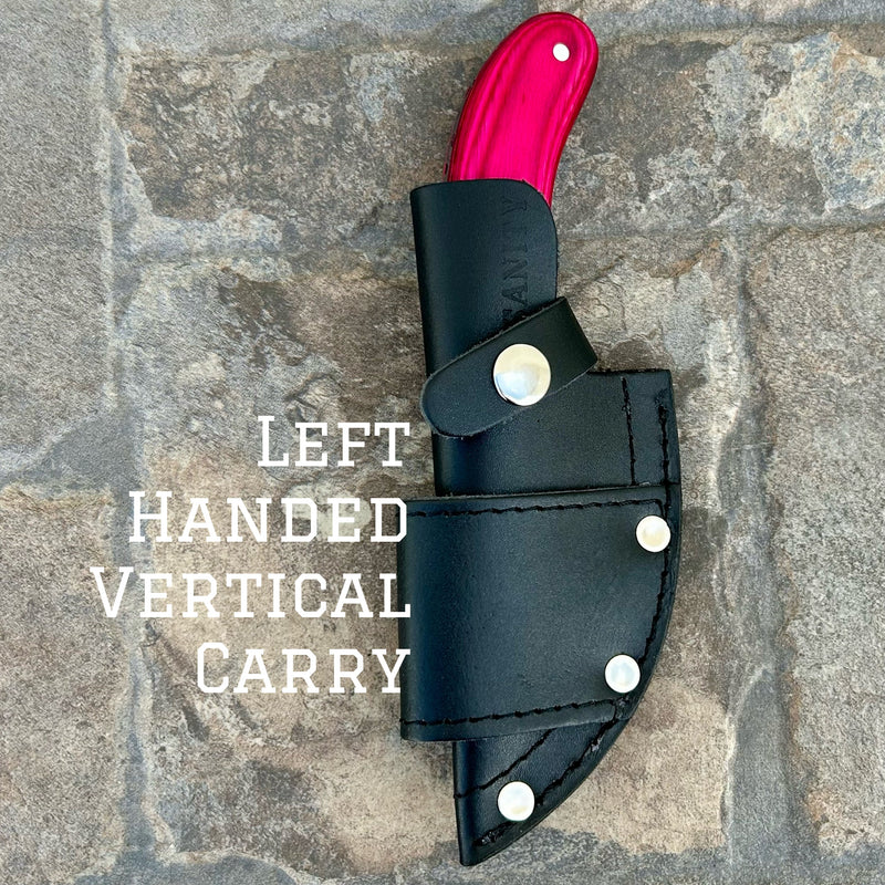 SANITY JEWELRY® Left Handed Vertical Frank James - Pink Wood - Horizontal & Vertical Carry - 7 inches - FJ006