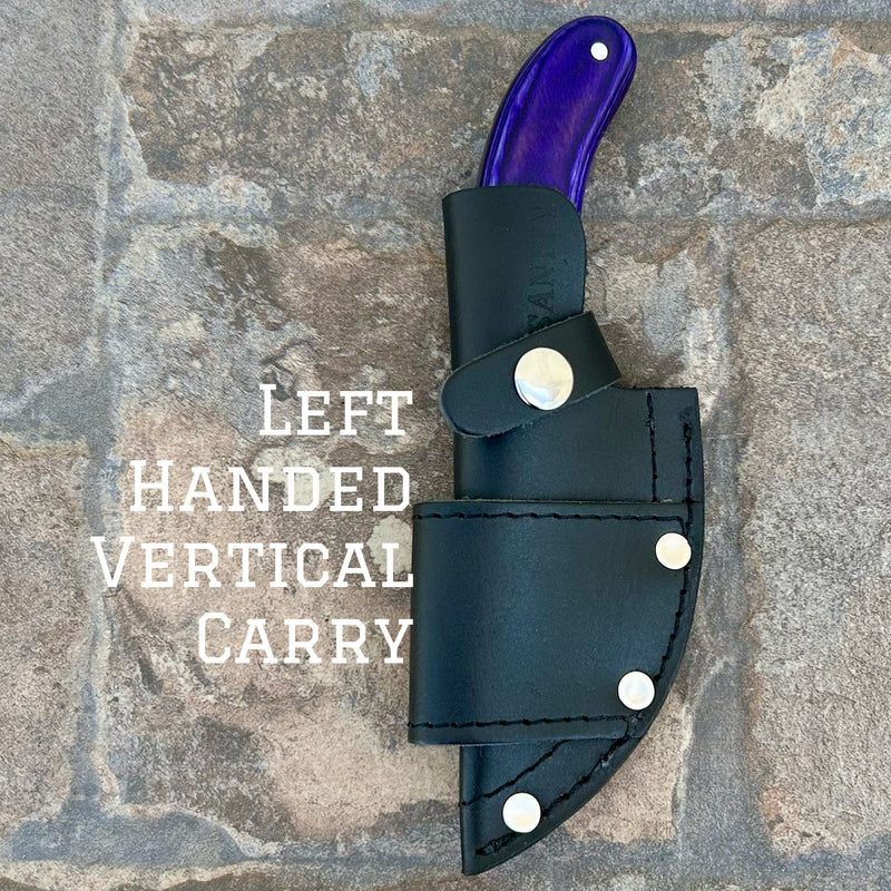 SANITY JEWELRY® Left Handed Vertical Frank James - Purple Wood - Horizontal & Vertical Carry - 7 inches - FJ007