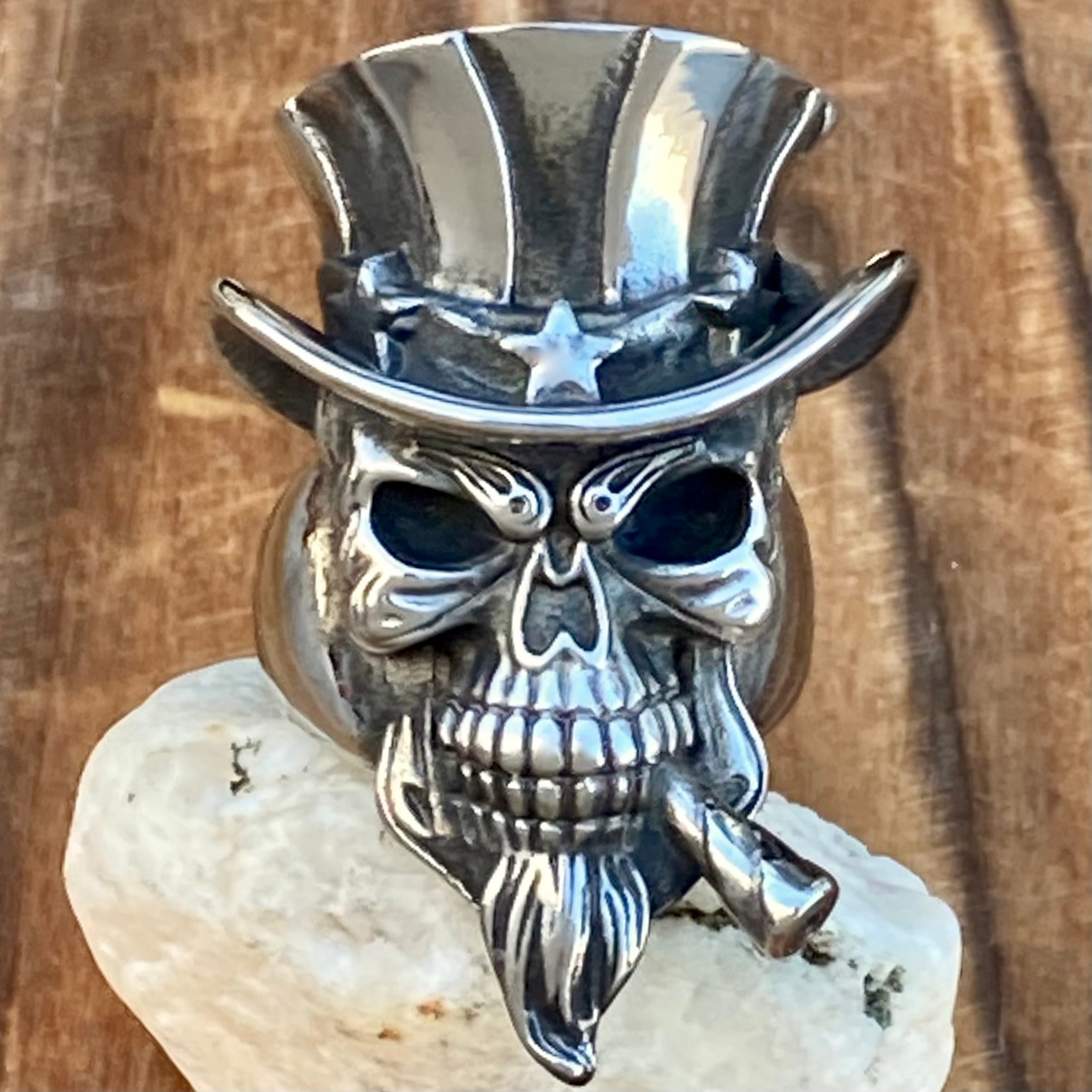 Uncle Sam Skull Ring - R214