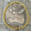 SANITY JEWELRY® Necklace 22 inches Necklace - Diamond Cut Cuban Link - Gold - 3/8" Wide - CN05