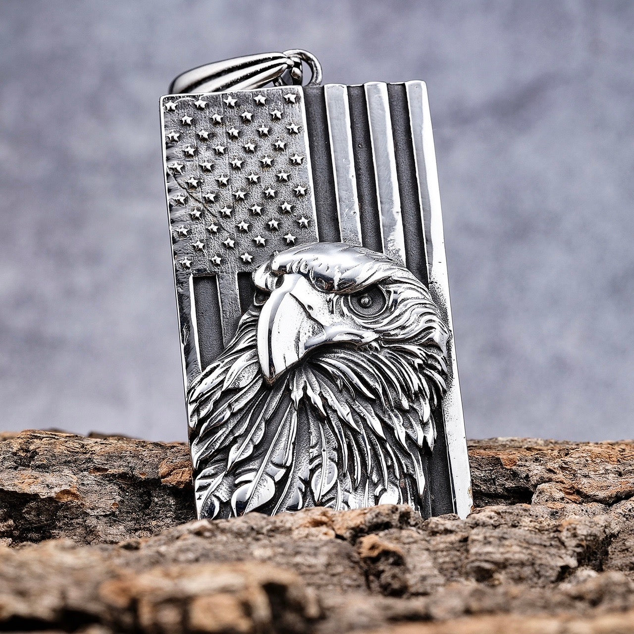 Gift Box Set Knife/Lighter - US Flag/Eagle