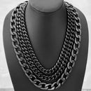 SANITY JEWELRY® Necklace Cuban - 1/2" Classic - Matte Black Havana - CN211