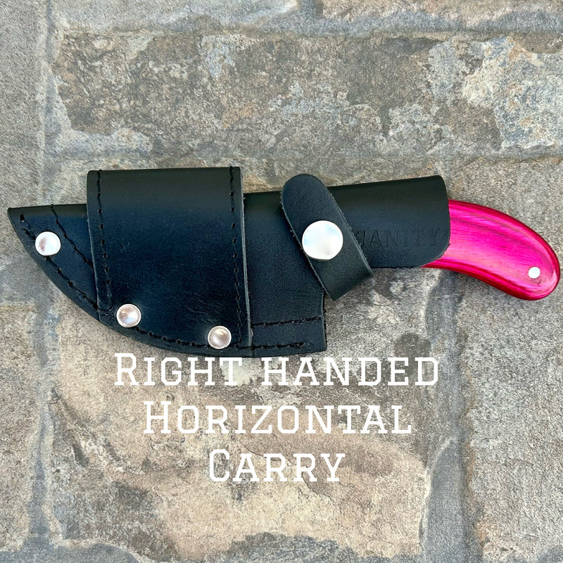 SANITY JEWELRY® Right Handed Horizontal Frank James - Pink Wood - Horizontal & Vertical Carry - 7 inches - FJ006
