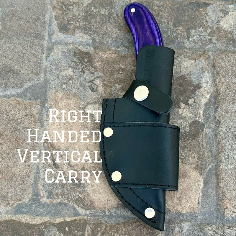 SANITY JEWELRY® Right Handed Vertical Frank James - Purple Wood - Horizontal & Vertical Carry - 7 inches - FJ007