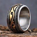 Sanity Jewelry Skull Ring 7 Sanity's Band Collection - "The Tide" Ring - Gold & Silver - Sizes 7-16 - R92
