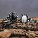 Sanity Jewelry Skull Ring Antique White Stone Ring - Sizes 5-11 - R235
