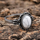 Sanity Jewelry Skull Ring Antique White Stone Ring - Sizes 5-11 - R235