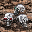 Sanity Jewelry Skull Ring Captain Jack's Blue Eye Skull Ring - Sizes 9-17 - R24