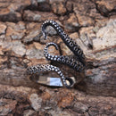 Sanity Jewelry Skull Ring Octopus Tentacle Ring - Silver - R180