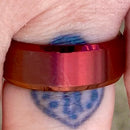 Sanity Jewelry Skull Ring Sanity’s Band Ring Collection - Red Steel Ring - R147