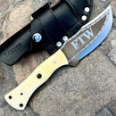 SANITY JEWELRY® Steel Right Handed Holder Rough Rider Series - FTW - D2 Steel - Camel Bone - Horizontal & Vertical Carry - 10" - CUS38