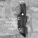 Sanity Jewelry Steel Right Handed Vertical 11" John Dillinger - "Eagle & Flag" Bone - Damascus - Horizontal & Vertical Carry - JDE03