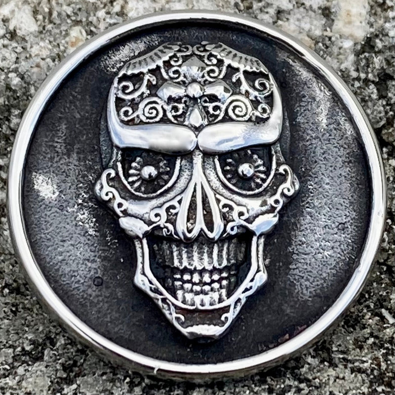 SANITY JEWELRY® Vest Pins Vest Pin - Day of the Dead Skull - PIN12