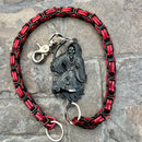 SANITY JEWELRY® Wallet Chain 24” Black Grim Reaper Wallet Chain - Black & Red Daytona Road King - WC14