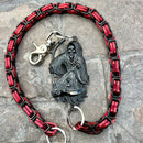 SANITY JEWELRY® Wallet Chain Black Grim Reaper Wallet Chain - Black & Red Daytona Road King - WC14