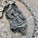 SANITY JEWELRY® Wallet Chain Black Grim Reaper Wallet Chain - Silver Daytona Deluxe - WC14