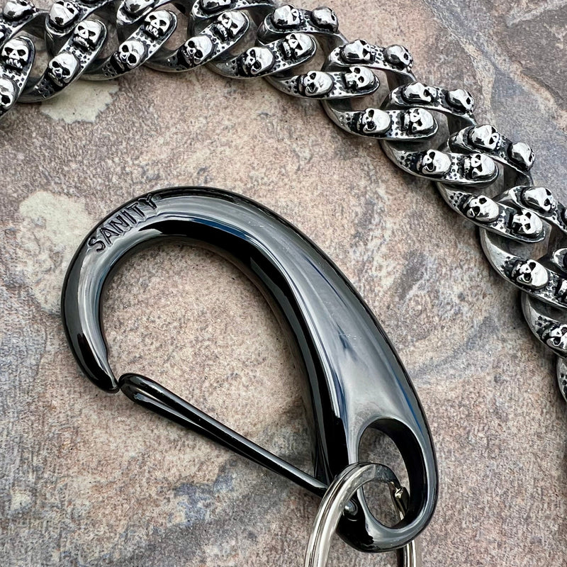 SANITY JEWELRY® Wallet Chain Easy Biker Chain Gang Wallet Chain - W/ Sanity’s Black Hook Clip - WC01