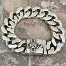 Sanity Jewelry Bracelet Bagger Bracelet - "EASY RIDER" - Cross Brushed - 3/4" wide - B121