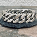 Sanity Jewelry Bracelet Bagger Bracelet - "EASY RIDER" - Cross Brushed - 3/4" wide - B121