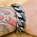 Bagger Bracelet - "EASY RIDER" - Galvanized - 3/4 Inch wide - B15 Bracelet Biker Jewelry Skull Jewelry Sanity Jewelry Stainless Steel jewelry