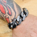 Bagger Bracelet - "EASY RIDER" - Galvanized - 3/4 Inch wide - B15 Bracelet Biker Jewelry Skull Jewelry Sanity Jewelry Stainless Steel jewelry