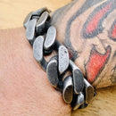 Bagger Bracelet - "EASY RIDER" - Galvanized - 3/4 Inch wide - B15 Bracelet Biker Jewelry Skull Jewelry Sanity Jewelry Stainless Steel jewelry