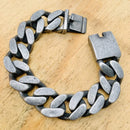 Bagger Bracelet - "EASY RIDER" - Galvanized - 3/4 Inch wide - B15 Bracelet Biker Jewelry Skull Jewelry Sanity Jewelry Stainless Steel jewelry