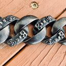 Sanity Jewelry Bracelet Bagger Bracelet - Skull & Roses - Classic - 1.25" Wide - B99