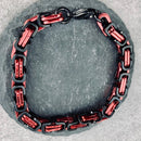 Sanity Jewelry Bracelet Bracelet - DAYTONA BEACH DELUXE - Red & Black - 1/4 inch wide - B46