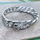 "Dog Collar" - Sanity's BadAss Custom - 1" wide - Lengths 18, 20, 24,26 & 28" D81 Dog Collar / Dog Chain Biker Jewelry Skull Jewelry Sanity Jewelry Stainless Steel jewelry