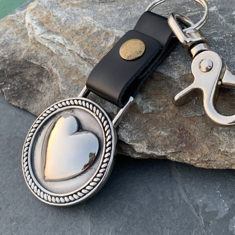 Heart Keychain - KC06 Key Chain Biker Jewelry Skull Jewelry Sanity Jewelry Stainless Steel jewelry
