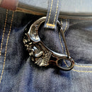 Belt Clip / Clasp - Scream Skull Black - Upgrade Your Wallet / Key Chain - WCC-02 Key Clasp Biker Jewelry Skull Jewelry Sanity Jewelry Stainless Steel jewelry