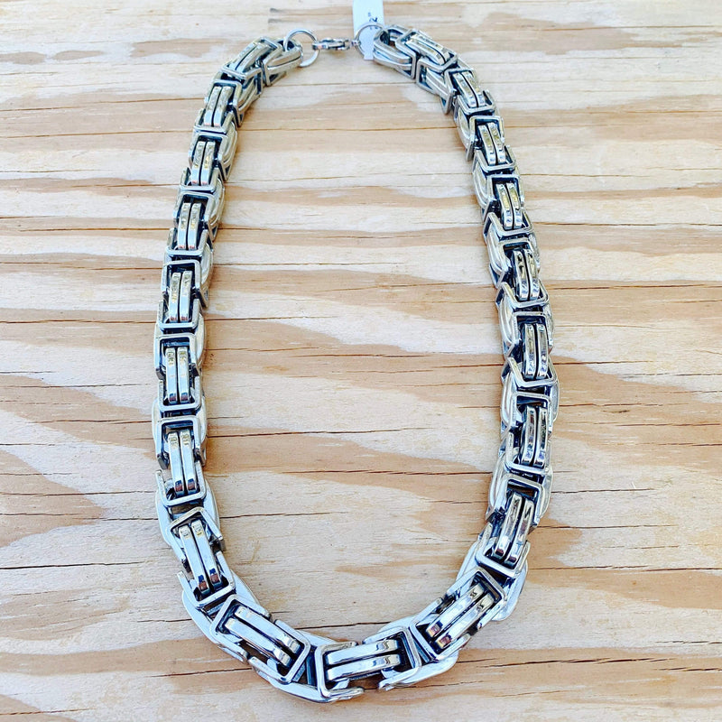 Necklace - Stainless Steel - Daytona Beach Heritage 1/2 inch wide Necklace Biker Jewelry Skull Jewelry Sanity Jewelry Stainless Steel jewelry