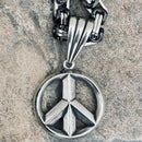 Sanity Jewelry Necklace "Sanity's Combo" - Peace Sign (781) & Daytona Beach Chain 1/4 inch wide