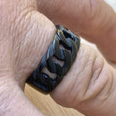 Bagger Ring- Stainless Steel- Black - Sizes 5-17 - R05 Skull Ring Biker Jewelry Skull Jewelry Sanity Jewelry Stainless Steel jewelry