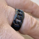 Bagger Ring- Stainless Steel- Black - Sizes 5-17 - R05 Skull Ring Biker Jewelry Skull Jewelry Sanity Jewelry Stainless Steel jewelry