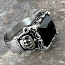 Sanity Jewelry Skull Ring "Black Stone" - Crown Ring - Black Stone - Sizes 5-16 - R54